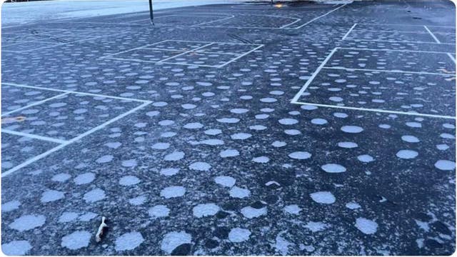 Polka dot surprise: 'Rare' pattern of air pockets pop up in Utah school lot