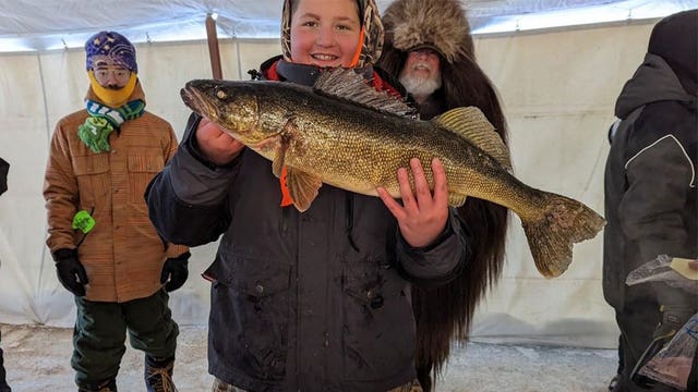 Minnesota boy, 13, wins truck after hauling in huge walleye