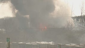 50-car train derailment causes massive fire, evacuations in Ohio