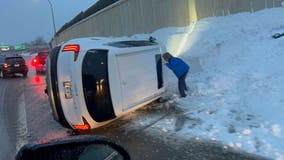 Massive pileup on ramp from Highway 100 to I-394