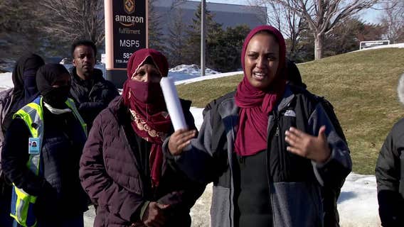Amazon fulfillment center employees protest after company announces closing