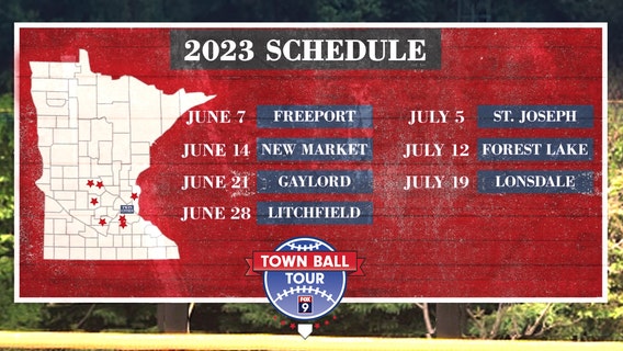 2023 FOX 9 Town Ball Tour schedule