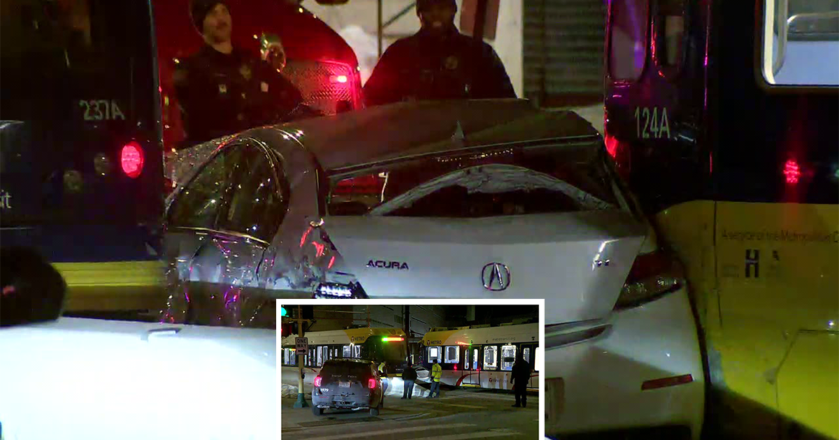 Video: Minneapolis light rail train strikes car; 7 hurt, 1 in critical ...