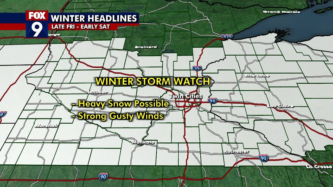 Minnesota Weather: Friday Winter Storm Could Bring Snow | FOX 9 ...