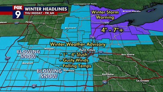 Minnesota weather: Timeline of what to expect with Thursday's sloppy snow
