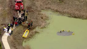 Chanhassen crash puts car in pond, 1 in hospital with life-threatening injuries