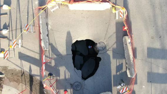 Video: Sinkhole opens up in Minneapolis street