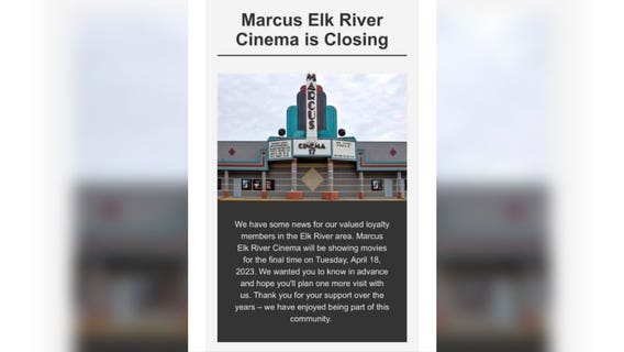 Marcus Elk River Cinema to close Tuesday
