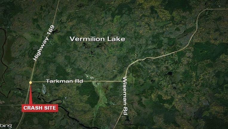 The fatal crash occurred around 4:30 p.m. on Highway 169 near Tarkman Road in Vermilion Lake Township.