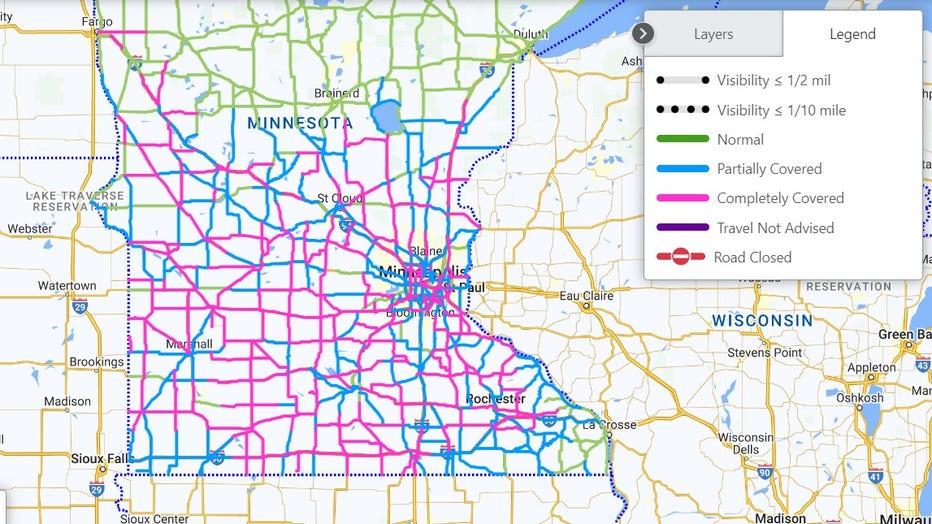 Maps of Minnesota and Iowa, St. Paul, Minnesota, and Milwaukee