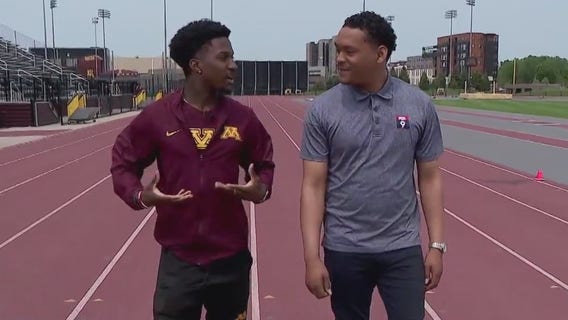 100 meters with Gophers track sprinter Kion Benjamin