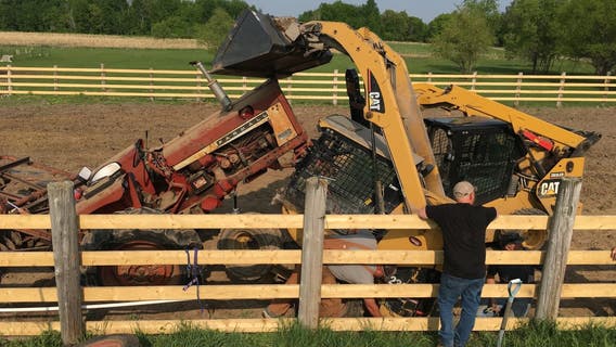 Man hurt when pinned by farming equipment in Isanti County