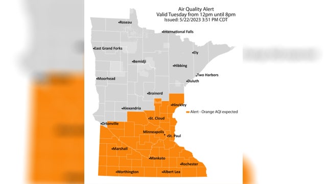 Air quality alert issued for parts of central and southern Minnesota