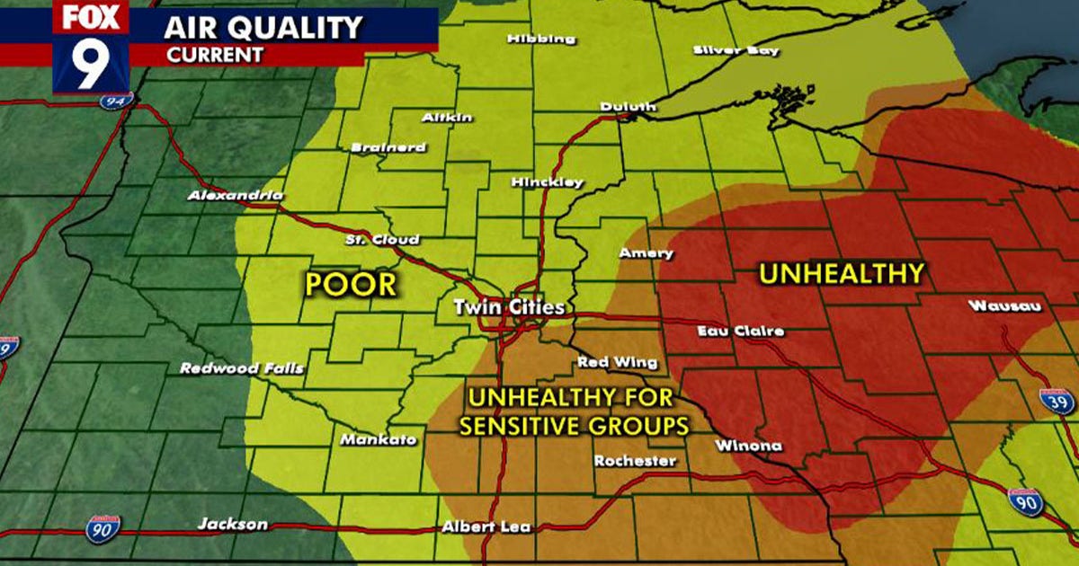 Air quality alert issued Monday due to smoke from Canadian wildfires ...