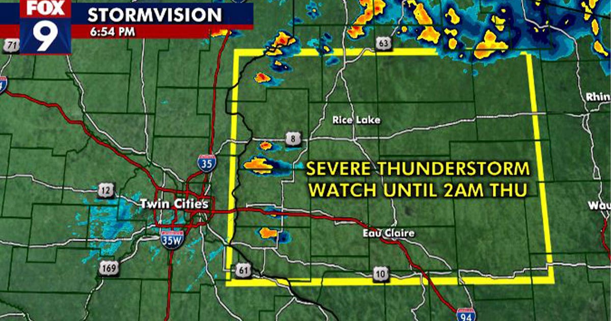 Severe thunderstorm watch issued for NW Wisconsin | FOX 9 Minneapolis ...