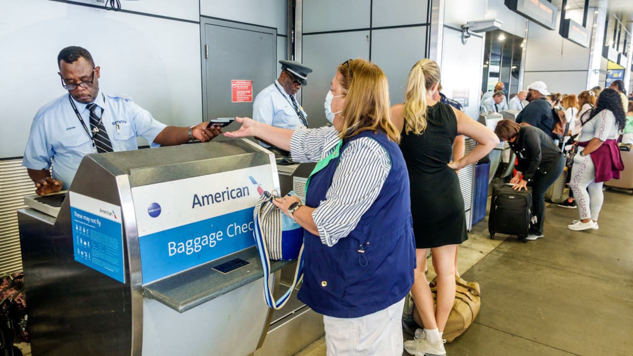 American airlines checked baggage fee online