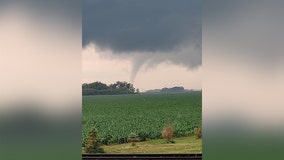 Photo captured dark tornado funnel in Polk County Saturday