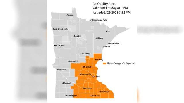 Air quality alert extended for parts of Minnesota through Friday