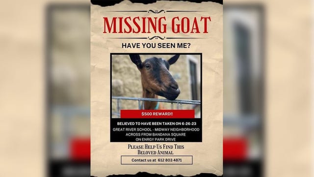 Goat missing from St. Paul school found dead: Police