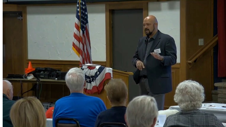 Rep. Walter Hudson delivers speech to the Republican Seniors of Minnesota on June 13, 2023.