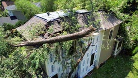 Downburst caused extensive storm damage in Hudson, Wis.