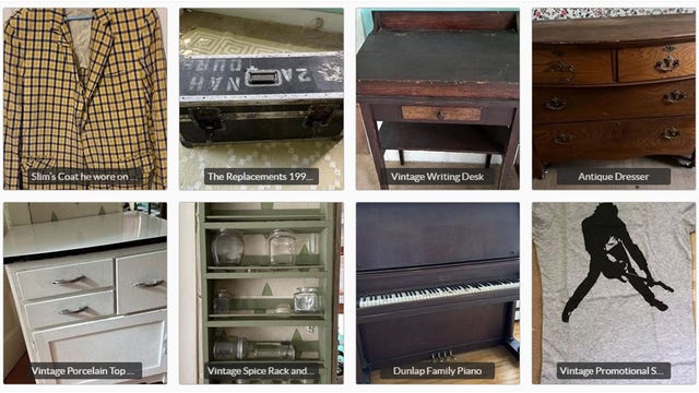 Vintage Replacements gear for sale as part of Slim Dunlap 'family moving sale'