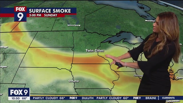 Winds expected to clear wildfire smoke from Minnesota by Sunday afternoon