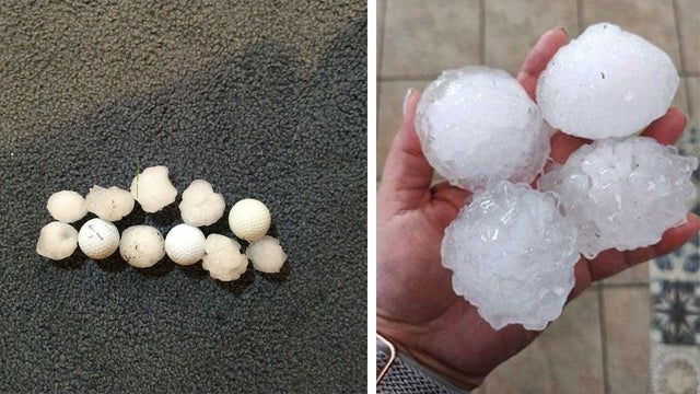 PHOTOS: Storms drop golf ball-sized hail in Minnesota