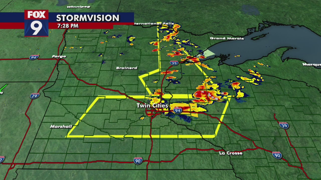 Storms bringing downpours push through Twin Cities
