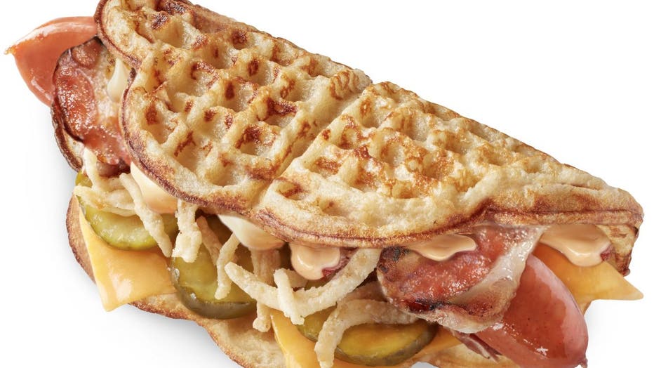 Bacon-wrapped Waffle dog