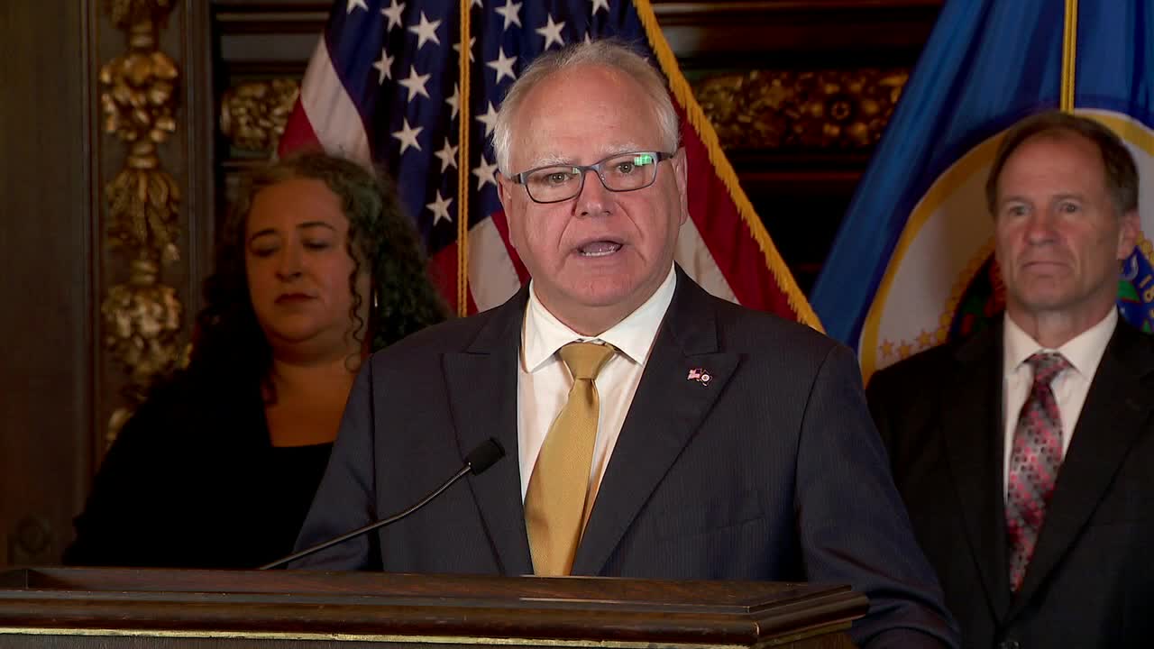 Gov Tim Walz Announces 2024 Infrastructure Plan FOX 9 Minneapolis St   10S WALZ REACTION 00.00.08.32 