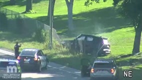 Video: Minors in stolen car lead police on chase, crash into tree in Edina