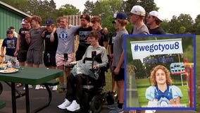 Bloomington community shows support for football player paralyzed during game