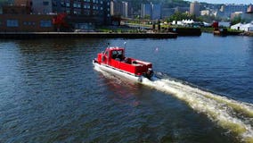 Part semi, part pontoon boat: Duluth businessman's creation making waves