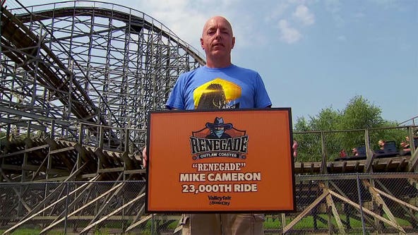 Rollercoaster record: Man notches 23,000 rides at Valleyfair