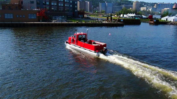 Part semi, part pontoon boat: Duluth businessman's creation making waves