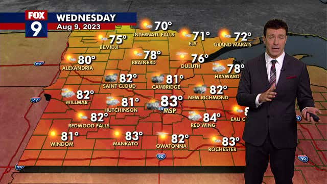 Minnesota Weather: Quiet with highs in the 80s, scattered storms possible