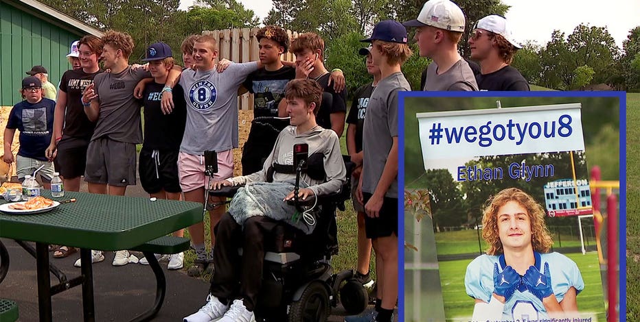 Bloomington community shows support for football player paralyzed during game