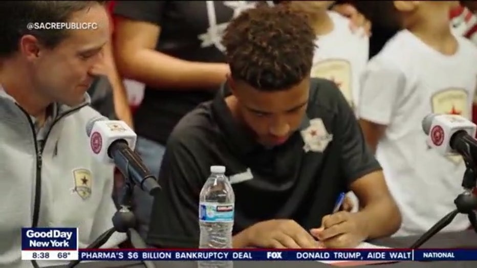 Da'vian Kimbrough: 13-year-old becomes youngest professional athlete in US  team sports history with Sacramento Republic