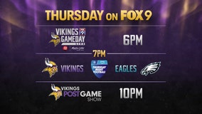 How to watch Minnesota Vikings vs. Philadelphia Eagles on FOX 9 on Thursday, Sept. 14