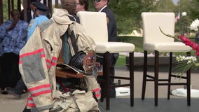Hundreds pay tribute to fallen firefighters in ceremony at memorial in St. Paul