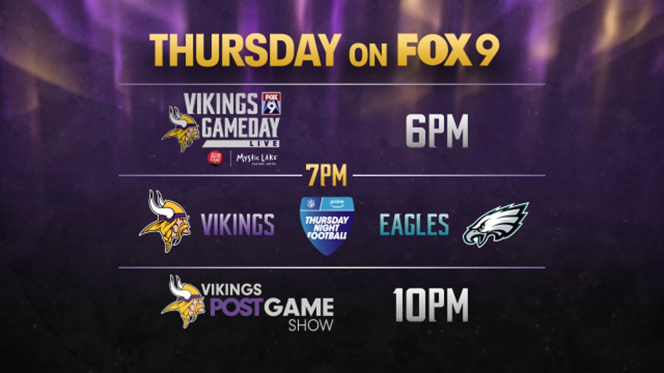 How to watch Minnesota Vikings vs. Philadelphia Eagles on FOX 9 on  Thursday, Sept. 14