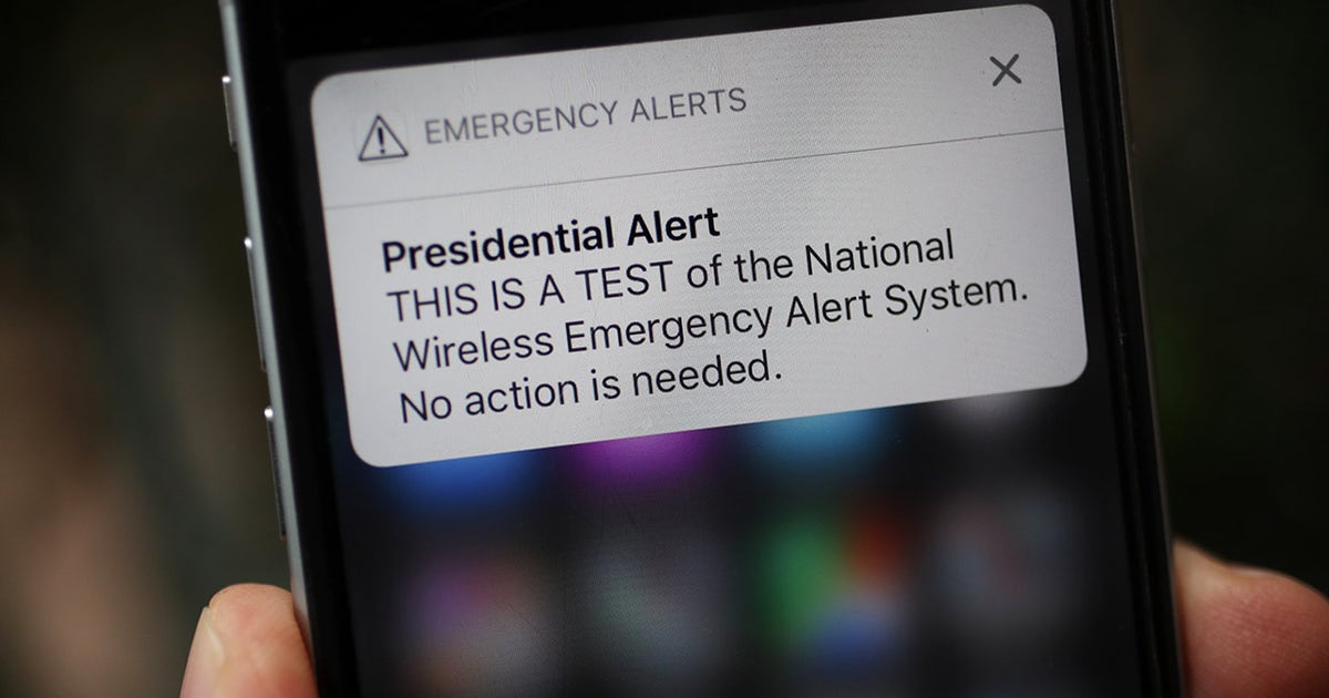 Nationwide emergency alert test sent to mobile phones, TV Wednesday ...