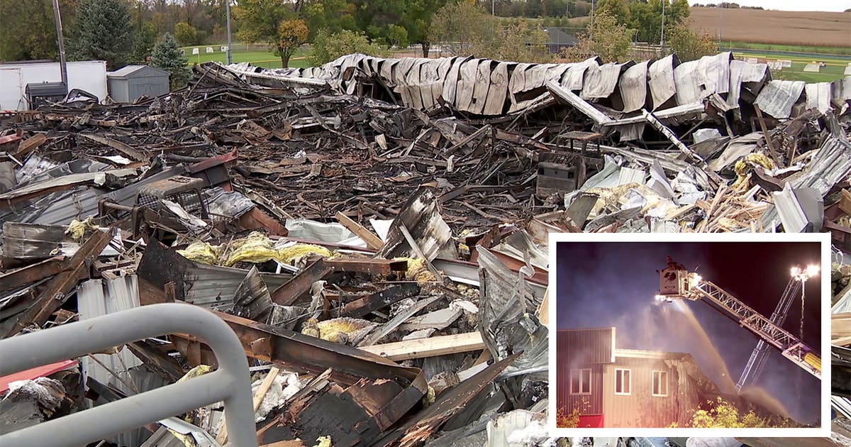 Only rubble left after fire burns through commercial building in ...