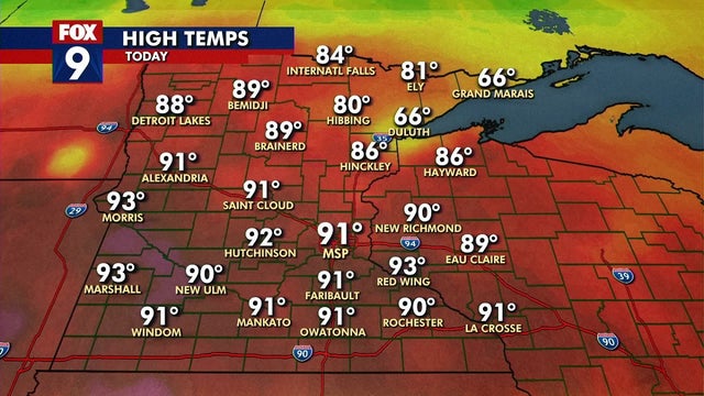 Sunday's heat broke a record in Minnesota