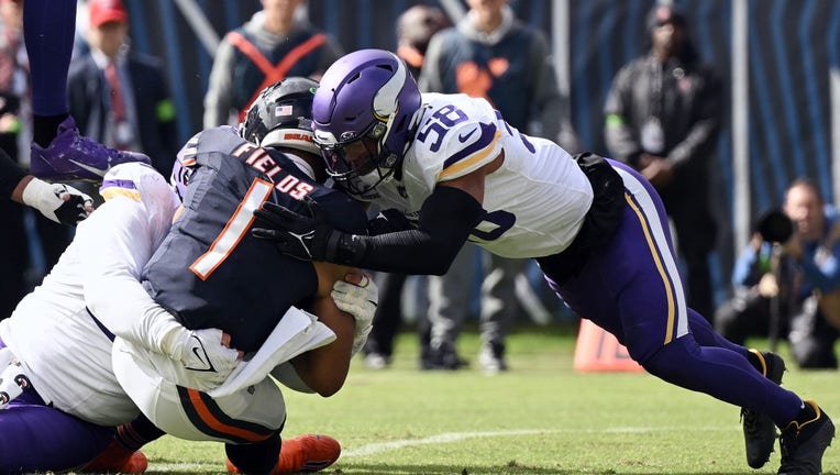 Minnesota Vikings linebacker Jordan Hicks corrals Chicago Bears