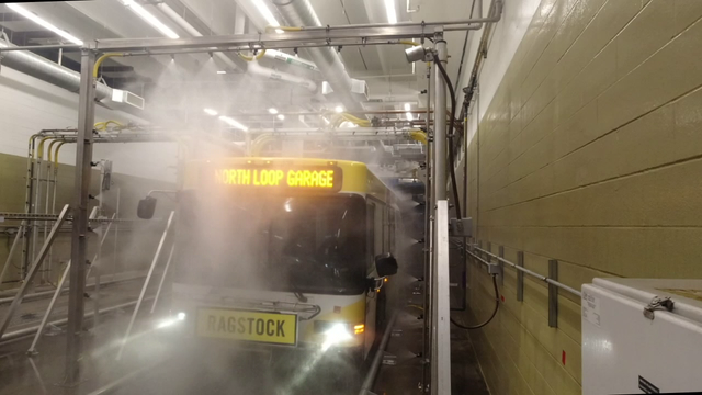 Metro Transit using rainwater to clean busses at new garage