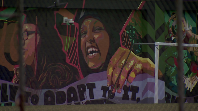 Minneapolis school intersection Asphalt Art projects an effort to improve pedestrian safety