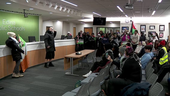 Pro-Palestinian protesters take over Edina school board meeting