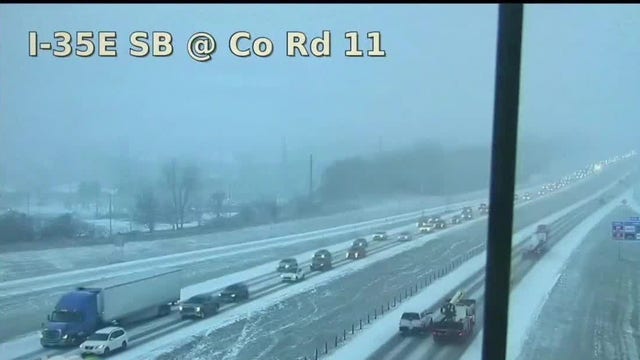 Why is it snowing around Burnsville?